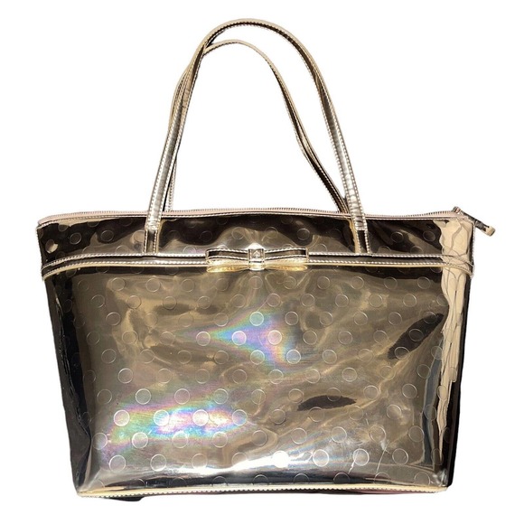 Kate Spade Camellia Street Sophie Polka Dot Embossed Gold Tote Bag Purse Handbag - Picture 5 of 8